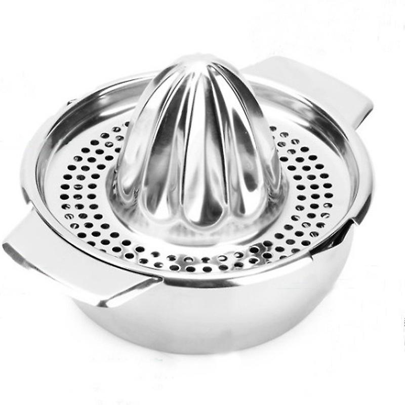 Citrus Juicer, Stainless Steel Manual Juicer Fruit Lemon Lime Orange Squeezer with Bowl(1pc, silver)
