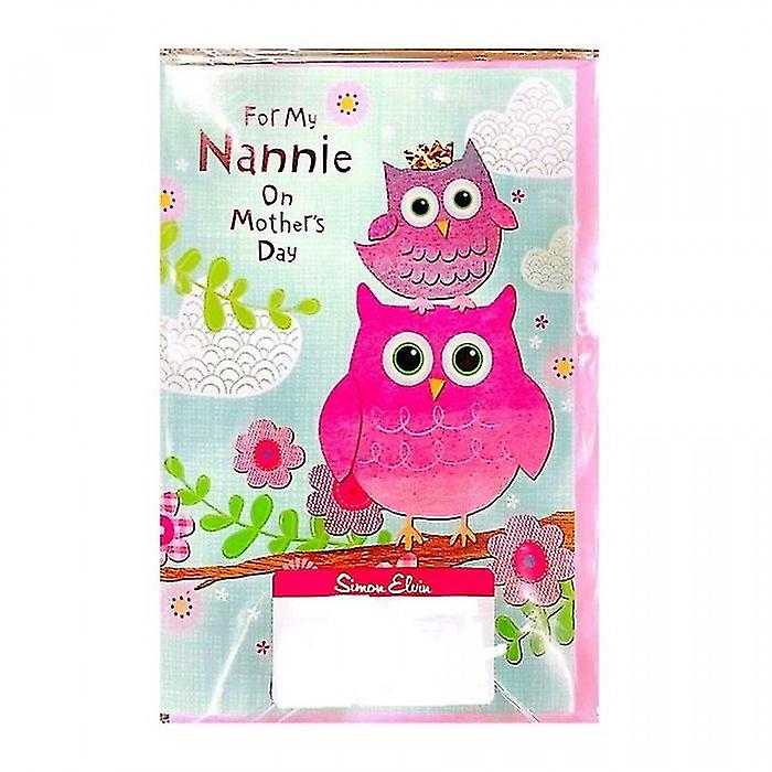 Simon Elvin For My Nannie Owl Mothers Day Greetings Card (Pack of 6)