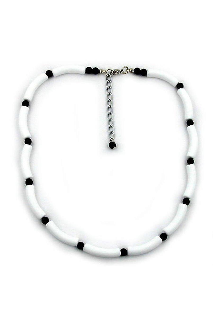 Necklace Beads White/black - Gl01521