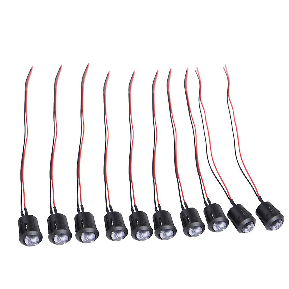 10pcs 12V 10mm Pre-Wired Constant Current LED Light Emitting Diode Bulbs Ultra Bright Clear (#05)