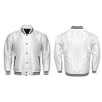 Baseball College Letterman Varsity Jacket Satin Bomber...