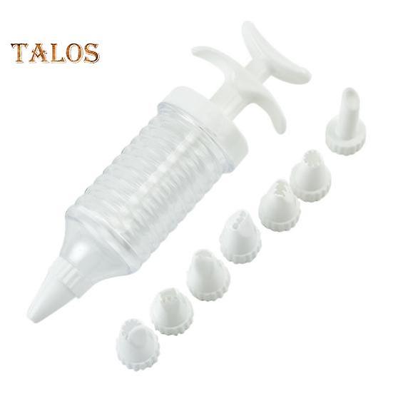 8Pcs/Set Pastry Syringe Durable Wear Resistant Lightweight Practical Nozzles Set Cake Decorating Tools for Party
