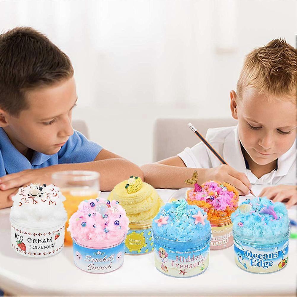 Cloud Mud Fluffy Clay Kit Stress Relief Toy Scented Mud Toy for Children and Adults Stretchy and Non Sticky DIY Butter Clay