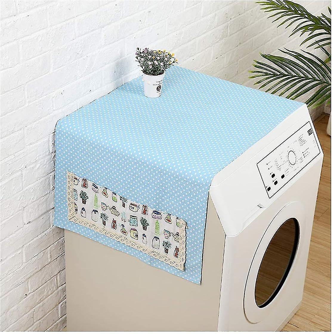 Dustproof Washing Machine Cover Fridge Protector Dust Cover Dust Cover (Blue)