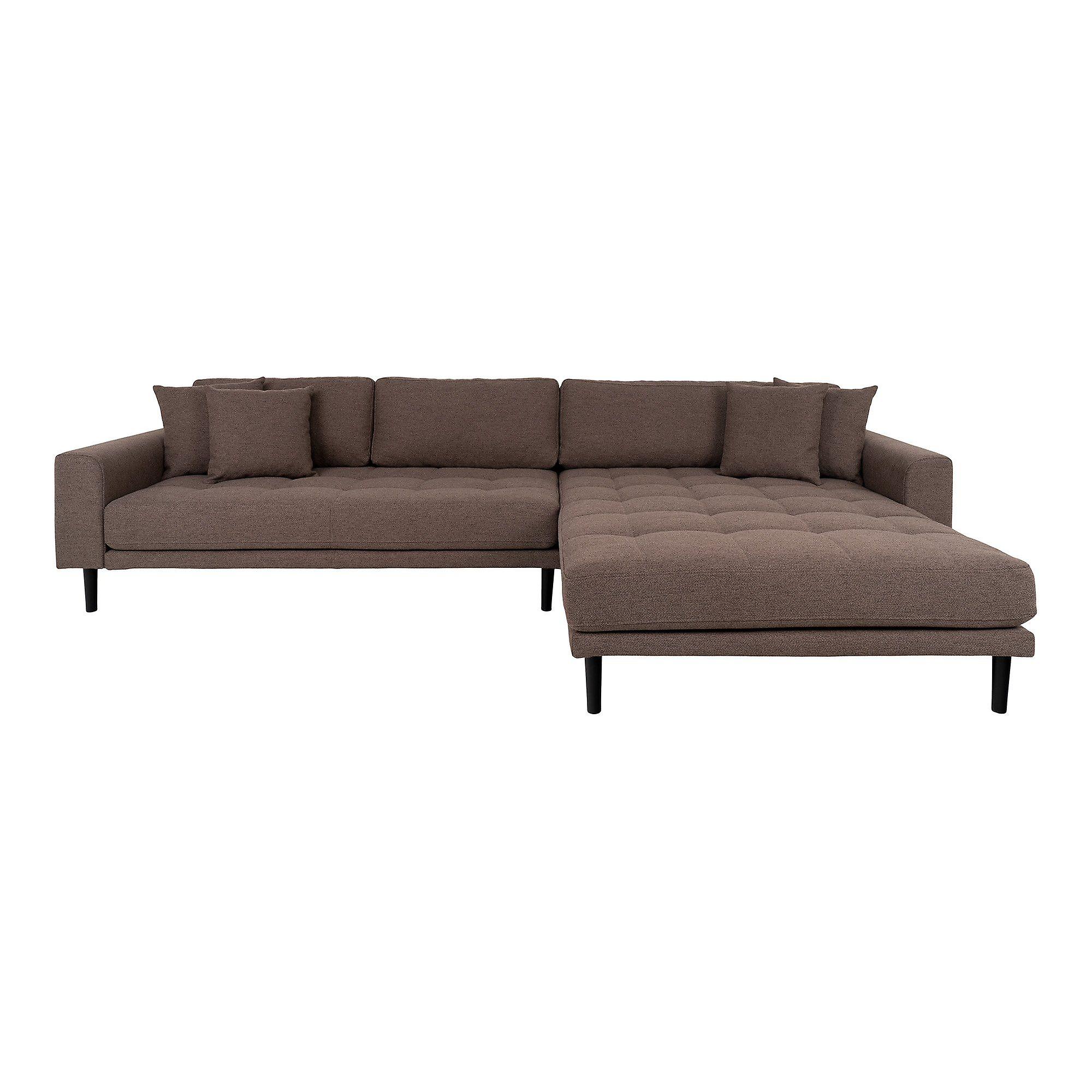 Brown 3/4 seater sofa + 4 cushions