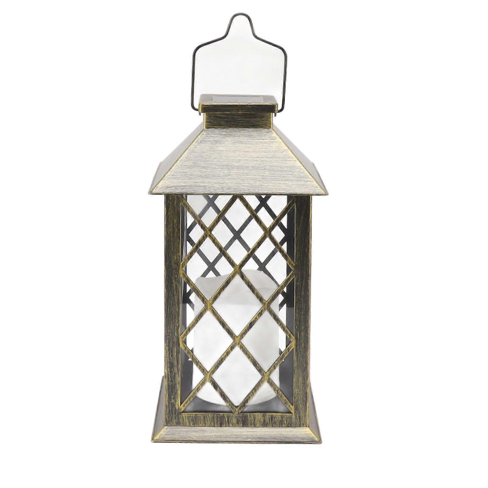 Bronze Lantern with Large Net Garden Hanging Lanterns for Table Outdoor Party Decorative