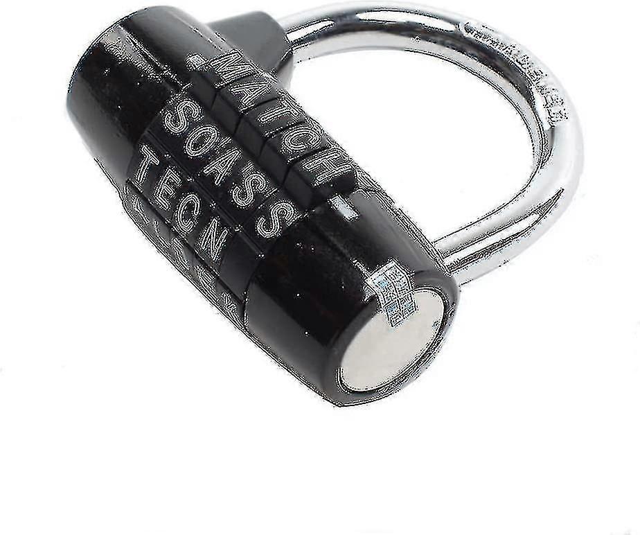 Black 5-Letter Wordlock Combination Lock for Gym Cabinet, Changing Room - Large Padlock