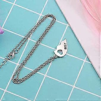 Collana BFF Magneti 2 Pezzi A Margherita - Regalo Amicizia In Acciaio Inox Per Donne E Ragazze