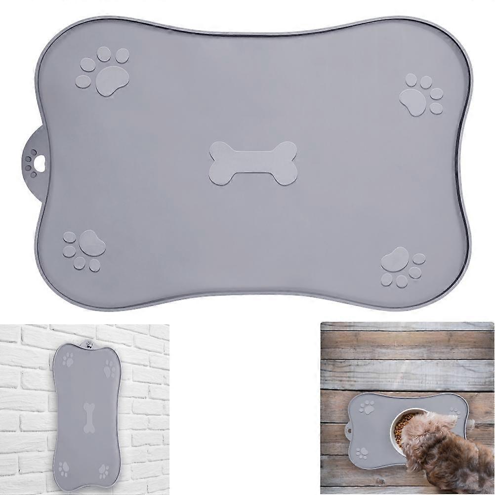 Pet Placemat for Dog and Cat Waterproof Silicone Pet Feeding Pad Non Slip Rollable Mat for Prevent Food and Water Overflow