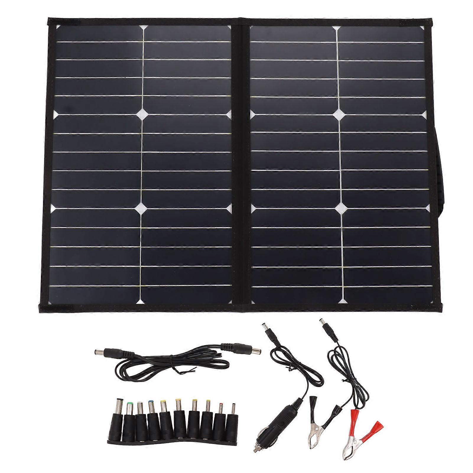 Solar Panel Folding Bag Foldable Solar Panel Case For Camping Hiking Phone Charging 18v 42w