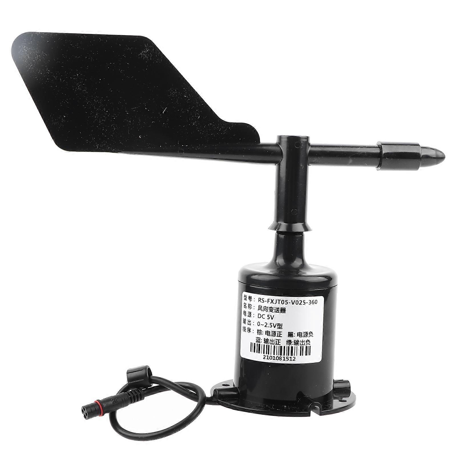 360 Degree Wind Transmitter Transducer Wind Speed Anemometer Instruments for Ambient Weather0-2.5V(5V Power Supply)