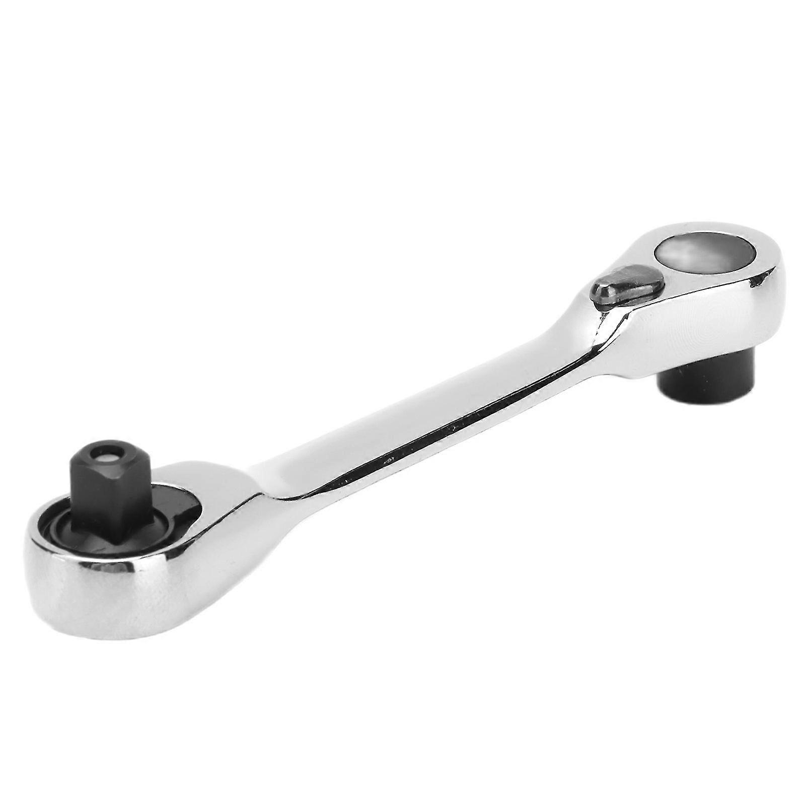 Double Headed 1/4in Ratchet Wrench Lightweight Professional Multifunctional Socket Wrench