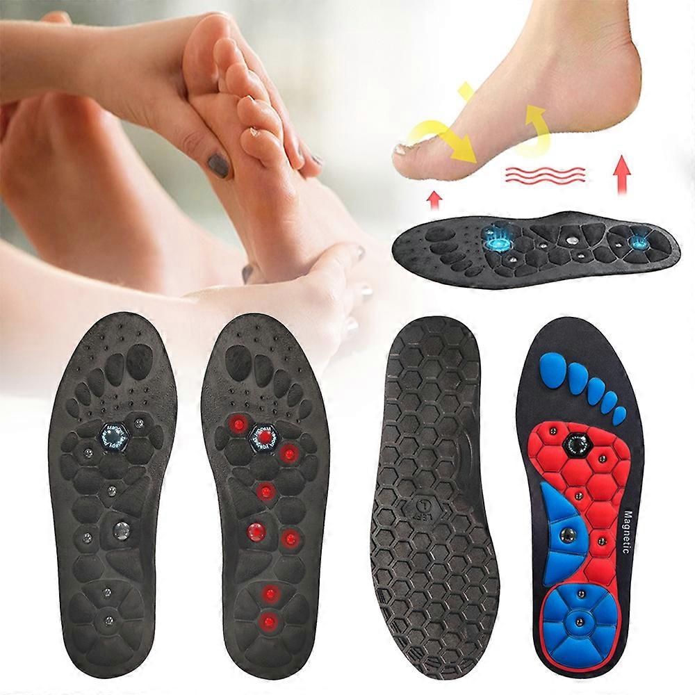 Foot Magnetic Shoe Insoles for Unisex Therapy Reflexology Acupuncture Massager for Most Shoe Types