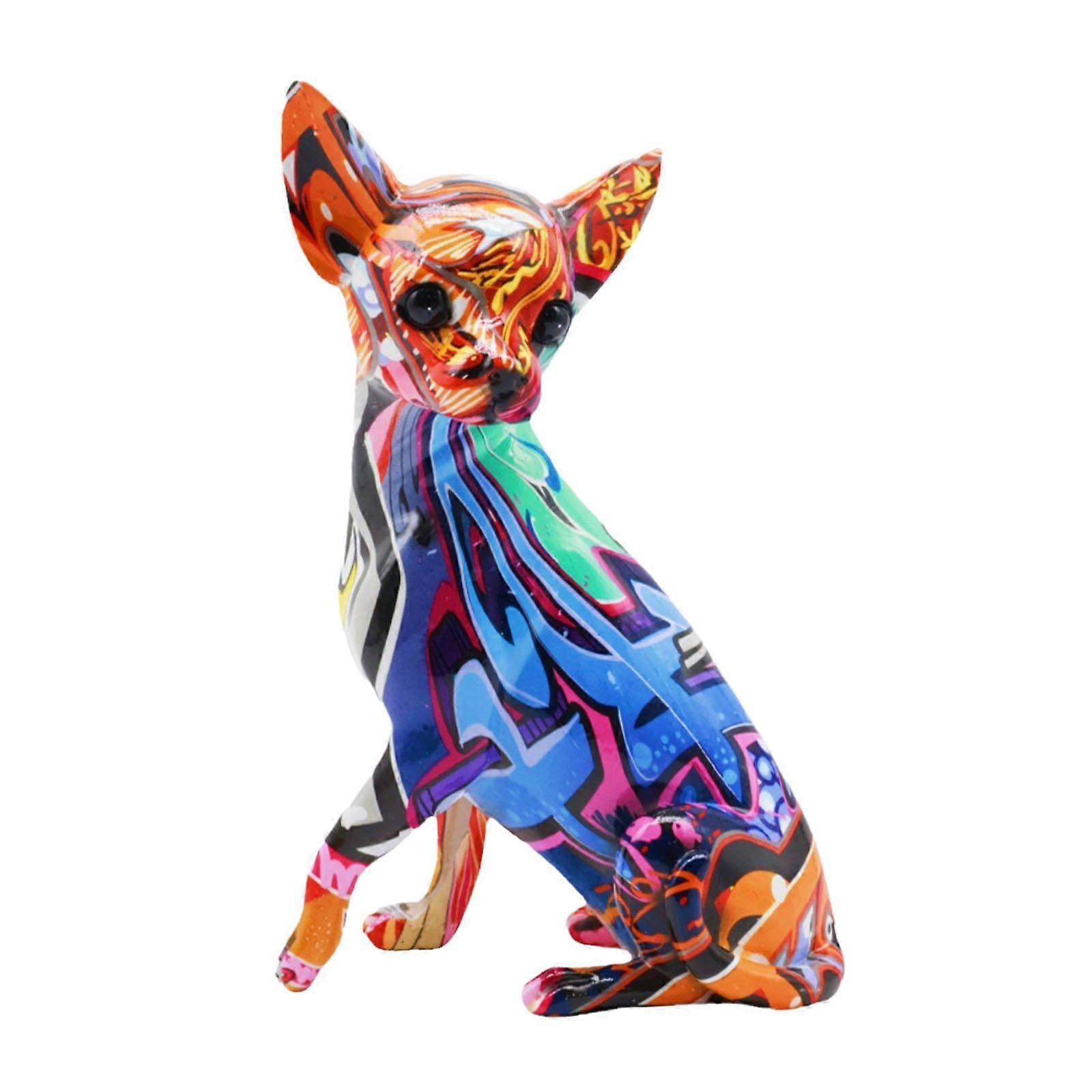 Dog Sculpture Creative Resin Craft Desk Decor for Home Home Entrance Wedding Style A