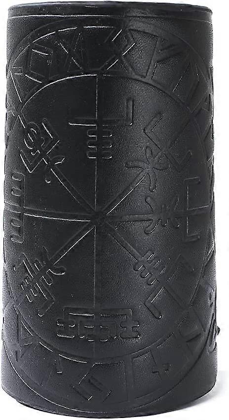 Set Of 2 Leather Arm Guards Punk Style Embossed Compass For Archery