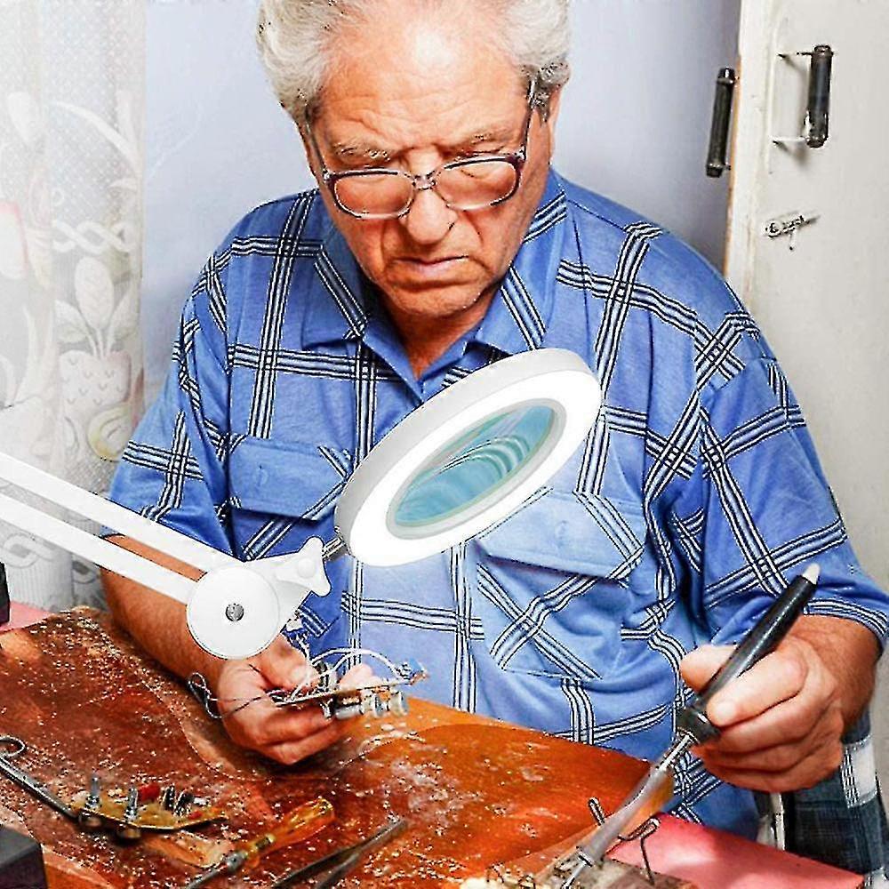 Led Magnifying Lamp, 5 Diopter Magnifying Glass With Light