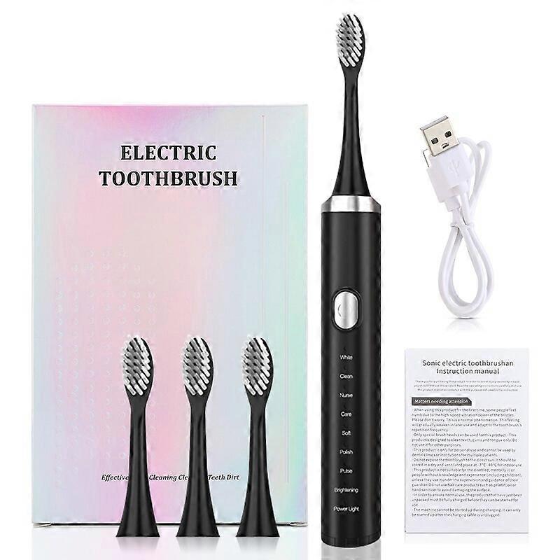 Sonic Electric Toothbrush Adult Smart Timer Brush 8 Mode Rechargeable Tooth Brushes with 4 Replacement Heads Set for Travel Gift