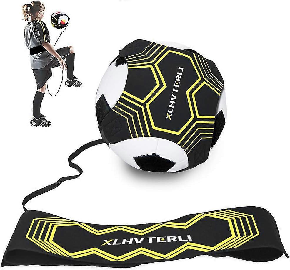 Soccer Kick Trainer, Soccer Training Equipment Hands Free Single Person, Soccer Practice Training with Adjustable Waistband, Universal Fit for #3#4#5