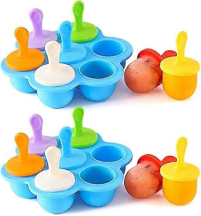 Popsicle Molds Silicone, Set Of 14 Baby Ice Pop Molds Bpa Free - Reusable Ice Pop Maker With Sticks