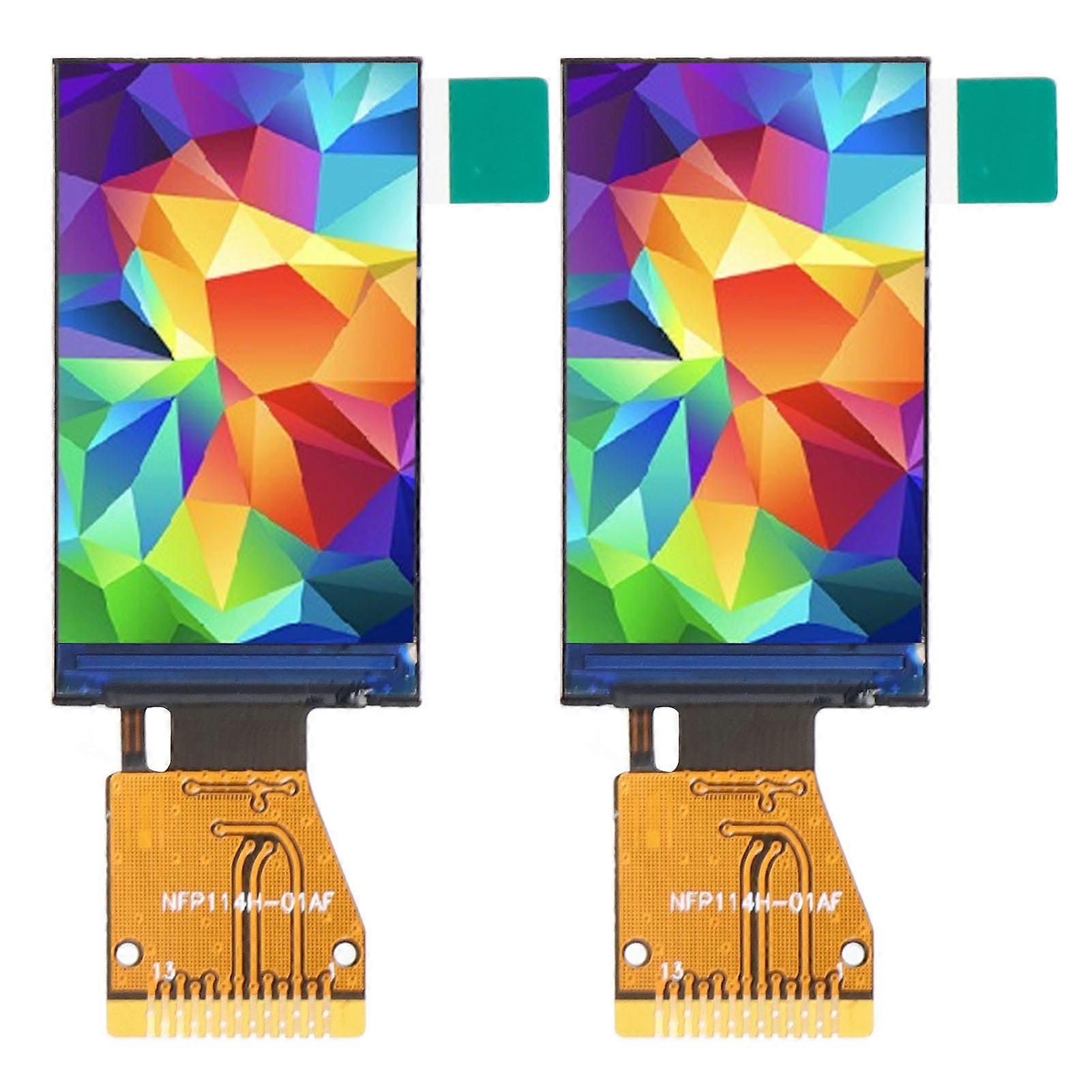 2PCS IPS LCD Display Module Color 135 X 240 Resolution SPI Interface ST7789V Driver Welding Type 1.14in Display Screen
