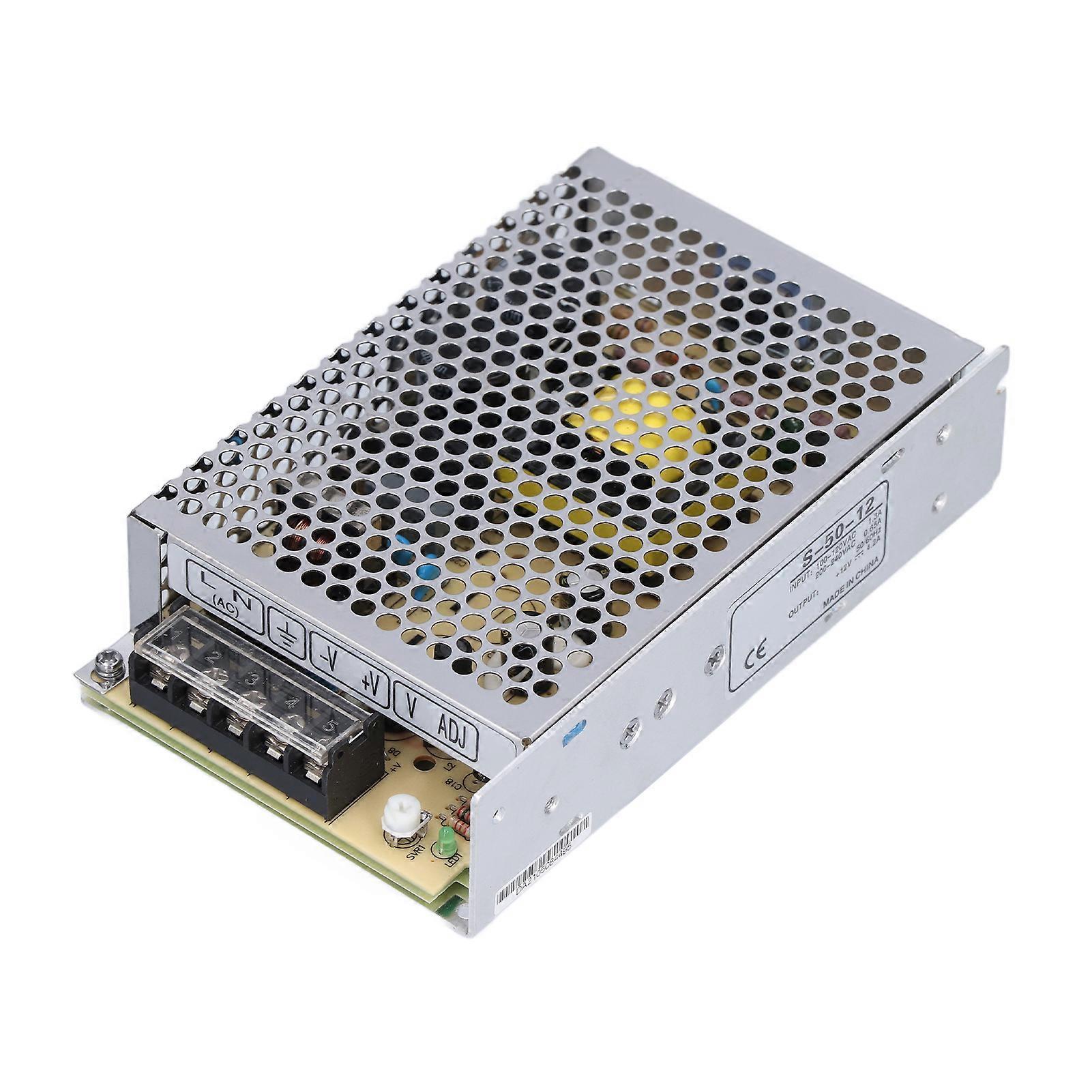 DC Switching Power Supply Aluminum Alloy Shell Electronic Components for Voltage Conversion 110V/220VS?50?12 12V/4.2A