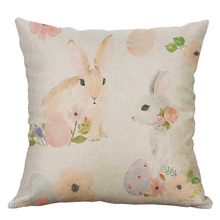 ウサギの鳥の花印刷綿リネン枕カバー家の装飾デザイン343jpjcjh