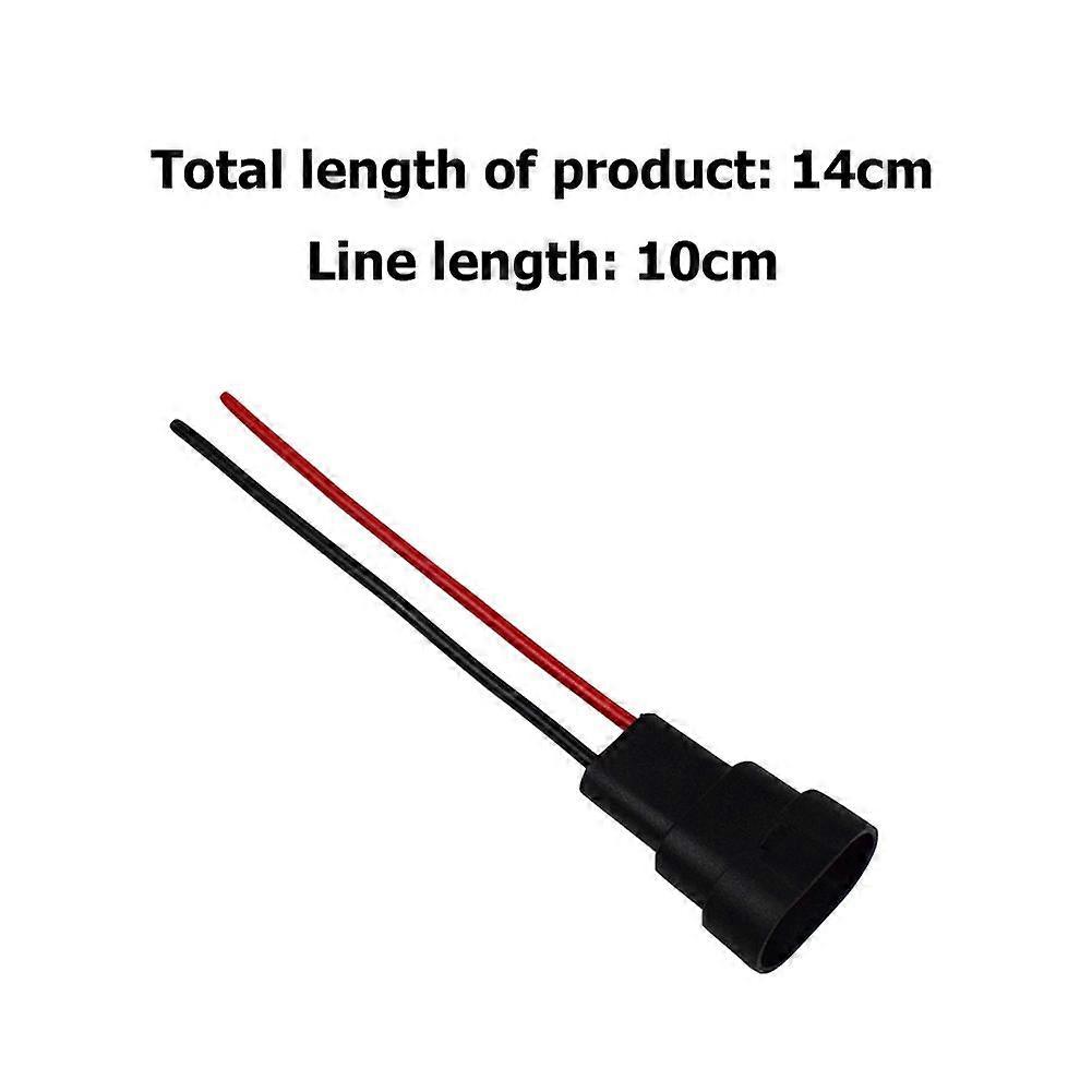 1 Pair 9005 HB3 HB4 Bulb Socket Headlight Fog Lamp Male Plug Adapter Connector Applicable Voltage 12v-24v 140x30x20mm