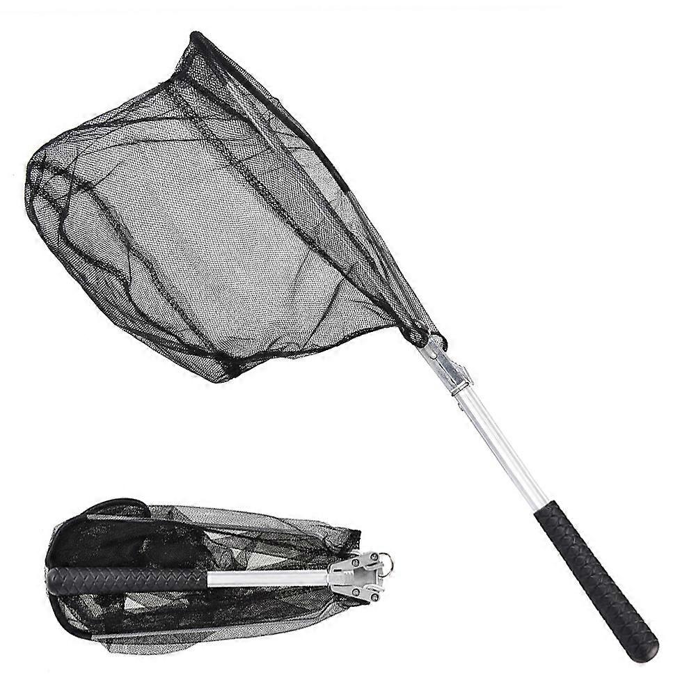 Folding Fish Landing Net Collapsible Triangular Fly Fishing Net Fish Catching or Releasing