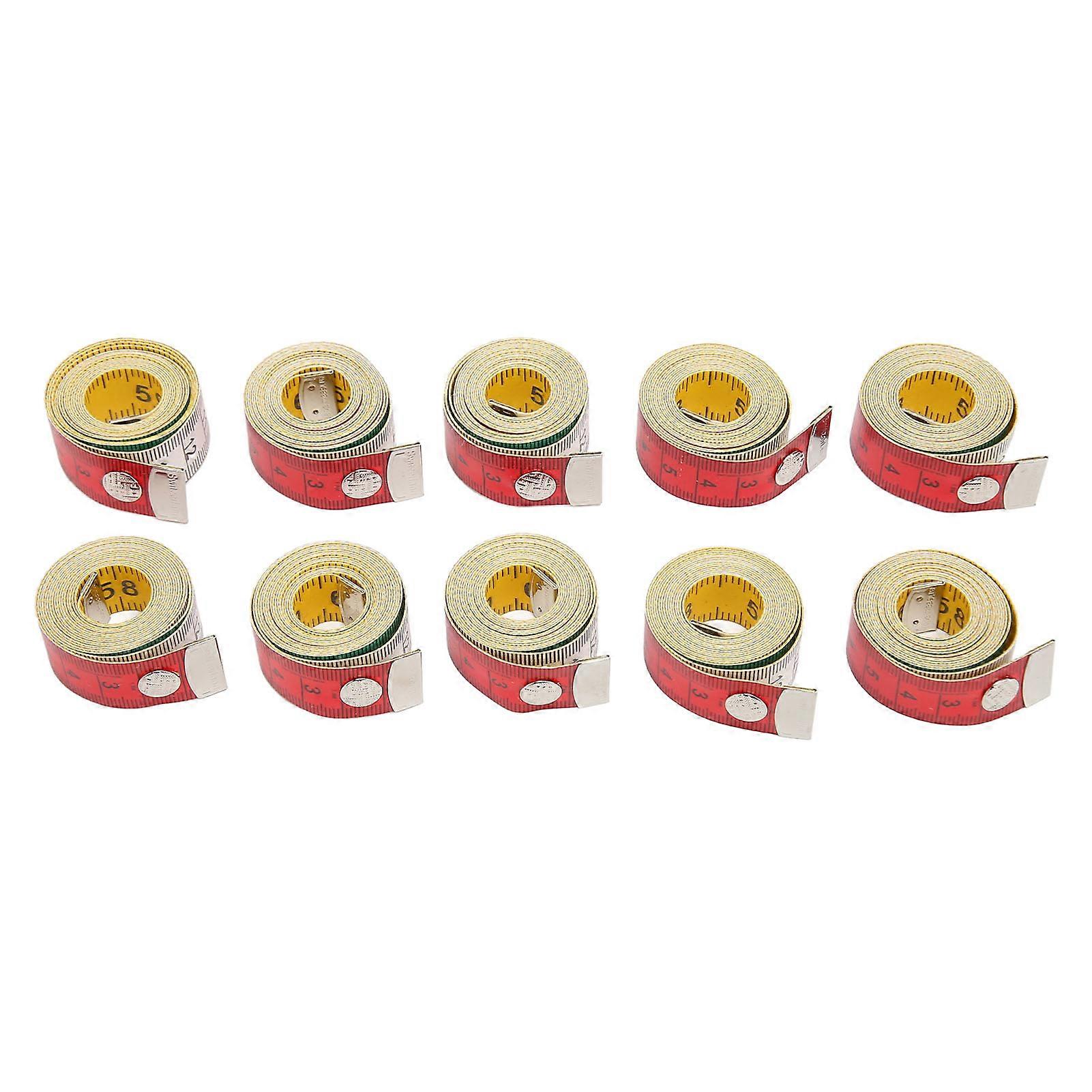 10pcs Soft Measuring Tape 60Inch 150cm Double Sided Colorful Clear Scale Body Measuring Tape for Cutting