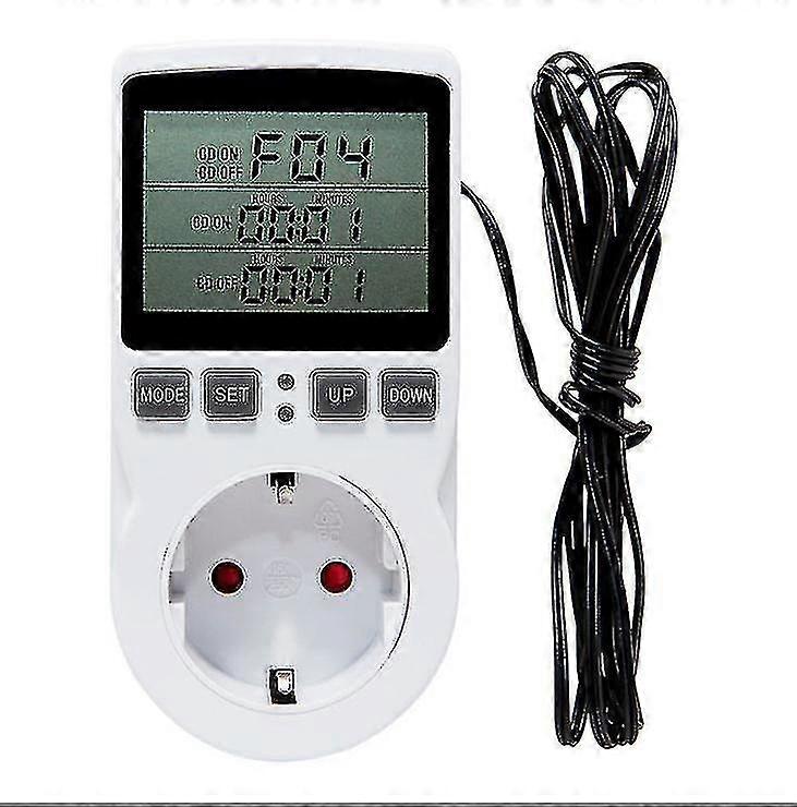 Temperature Controller Heating Cooling Thermostat Socket Lcd Temperature Controller 230v For Greenhouse Eu Plug