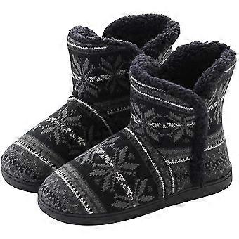Men Women Slippers, Hut Slipper High Lined Hut Boots, Non-slip Winter Slippers With Soft