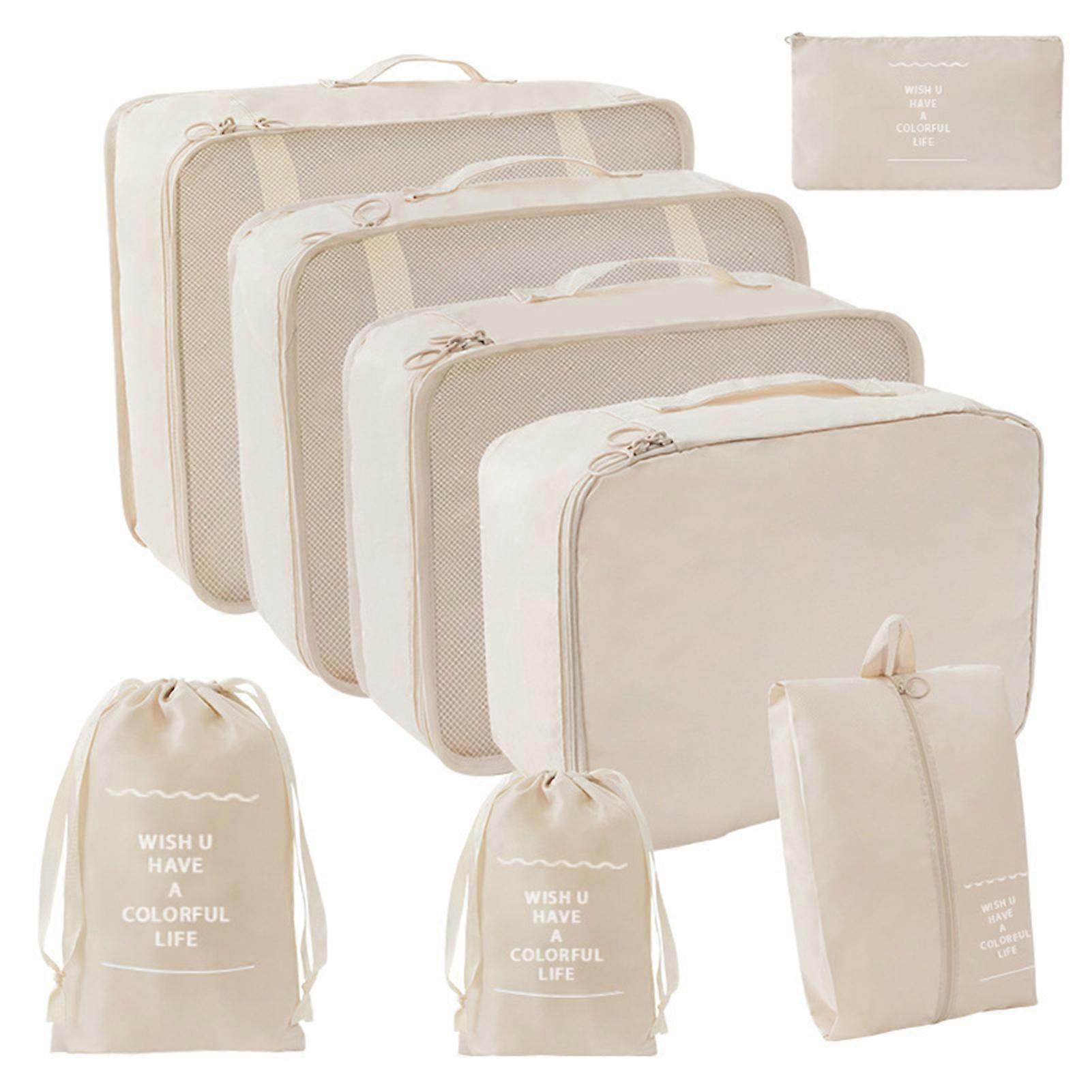 8pcs Travel Packing Cubes for Toiletries Cosmetics Digital Portable Suitcase Clothes Packing Bag for Trip