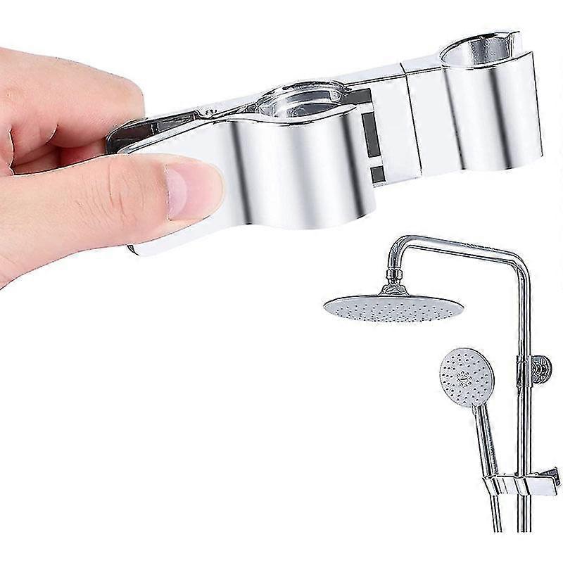 Silver 18-25mm Shower Head Holder Without Drilling Hand Shower Holder Clamp Universal Adjustable Abs Chrome Shower Head Holder Pb4-ch