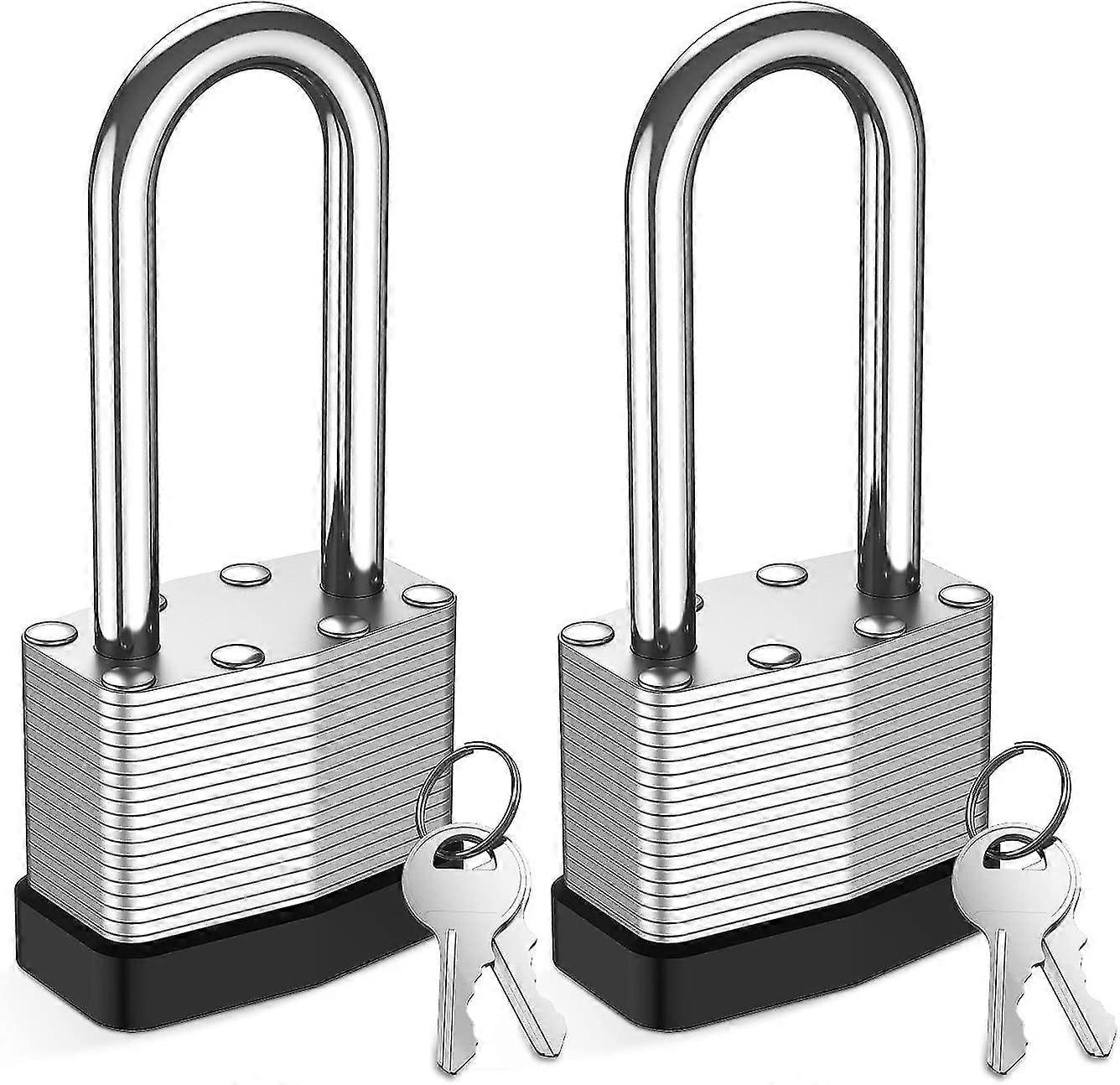 40mm Keyed Padlocks With Keys, Keyed Alike Nickel Plated Laminated Steel Padlock