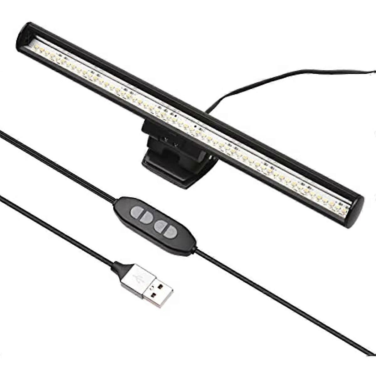 Computer Screen Monitor Light Bar E-Reading Lamp with Bi-Color Temperature 2800K-6500K 10 Levels of Adjustable Brightness for Laptop Desktop Office Ho