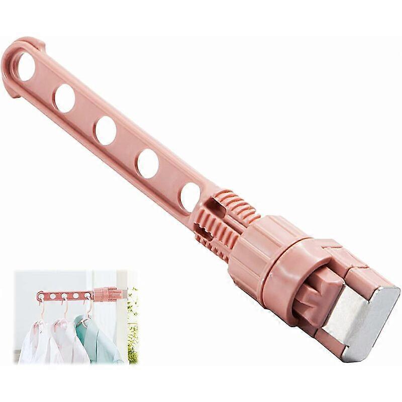 Foldable Hangers,,Travel Hanger,Plastic Foldable Clothes Hanger Windproof Magic Clothes Hange(Pink)