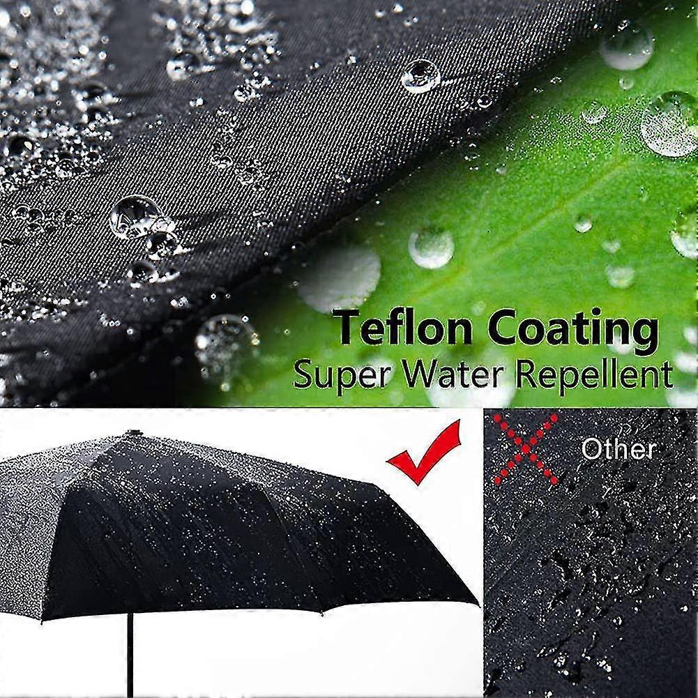 Windproof Umbrella, 10 Ribs Automatic Open/close Folding Travel Umbrella