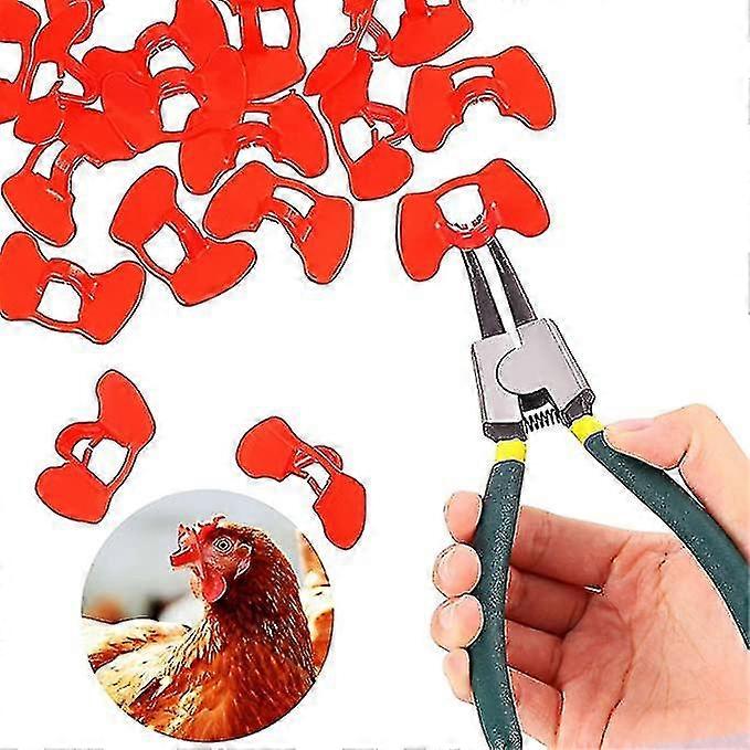 نظارات دجاج ، 100 قطعة نظارات واقية مضادة للنقر ، نظارات دجاج بلاستيكية ، لأداة معدات تربية الدواجن في الفناء الخلفي