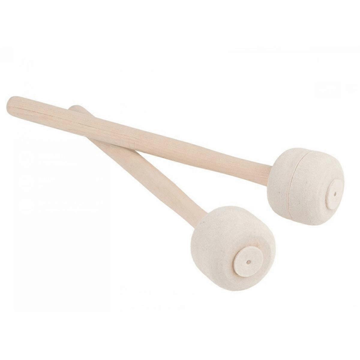 2Pcs Big Snare Drum Hammers Felt Head Wooden Big Drum Hammers Band Practice Playing Marching Drum D