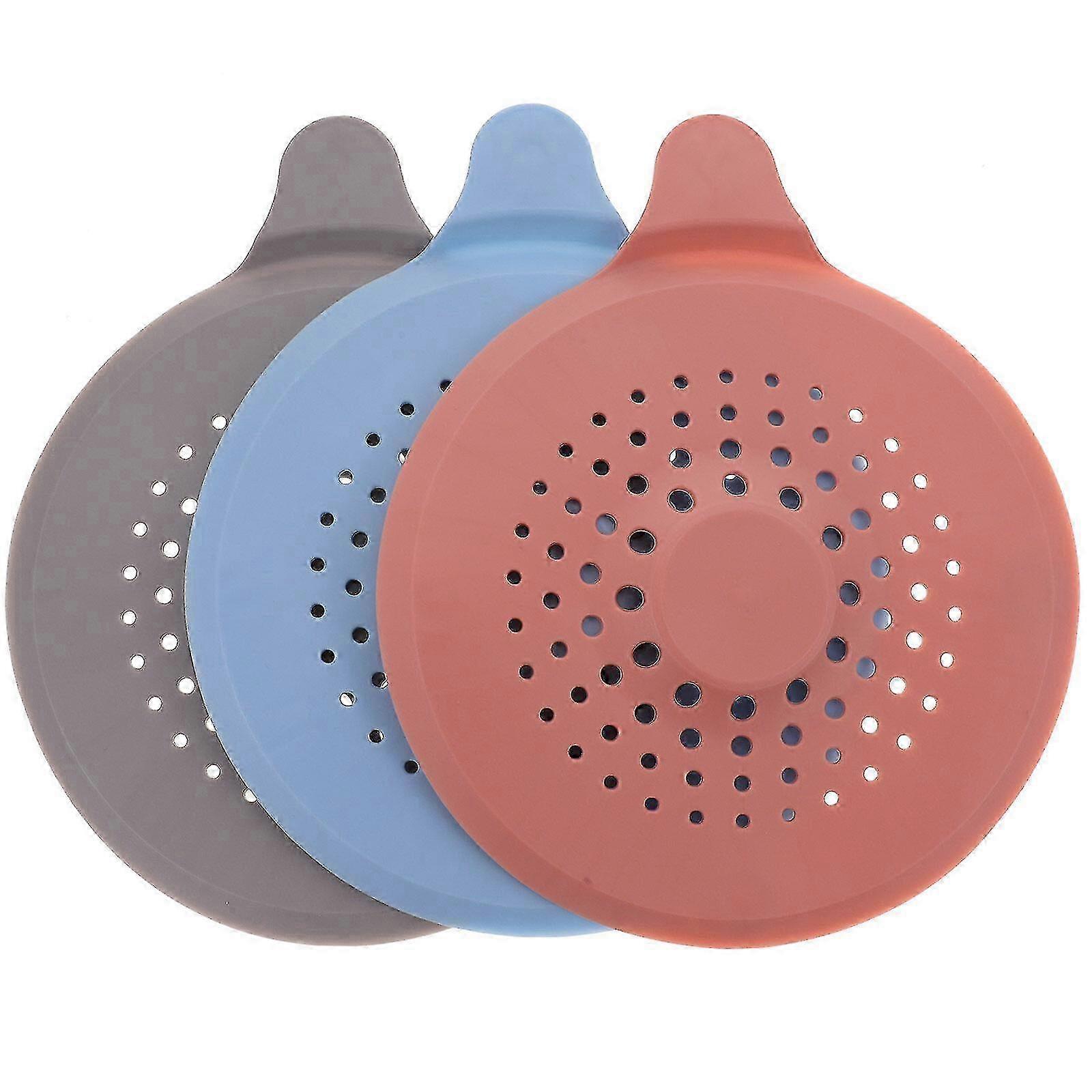 3pcs Shower Drain Cover Sink Filter Shower Drain Cover Hair Catcher For Kitchen Sink