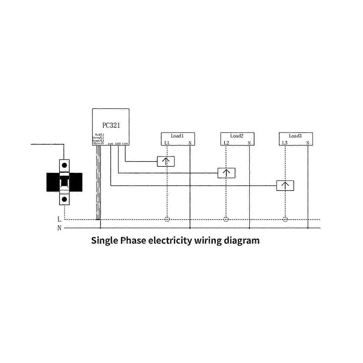 Tuya Smart Life Single 3 Phase WiFi Energy KWH Meter 80A Power Clamp Current Transformer Power Usag