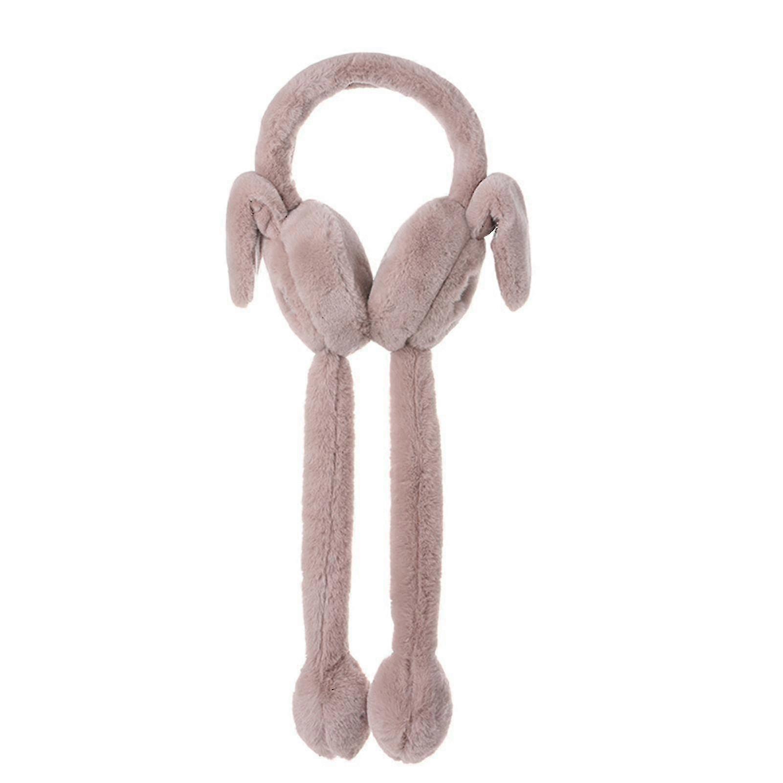Jumping Earmuffs Fine Plush Cold-resistant Rabbit Design Winter Warm Ear Warmer For Outdoor_ahf