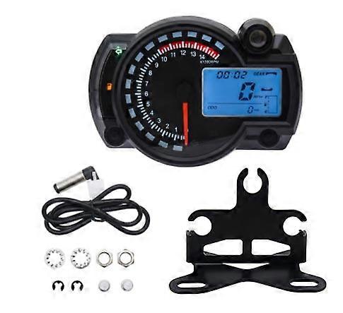 Adjustable LCD Digital Universal Tachometer 7 Colors Backlight Motorcycle Speedometer Odometer Max 299KM/H~27254