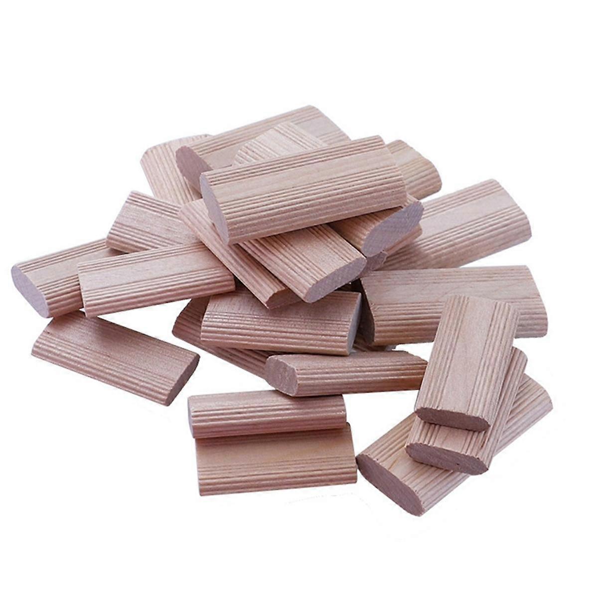 50 Pieces of 6mm Domino Wooden Dowel Connectors, Beech Wood Plugs, Woodworking Furniture Splicing C
