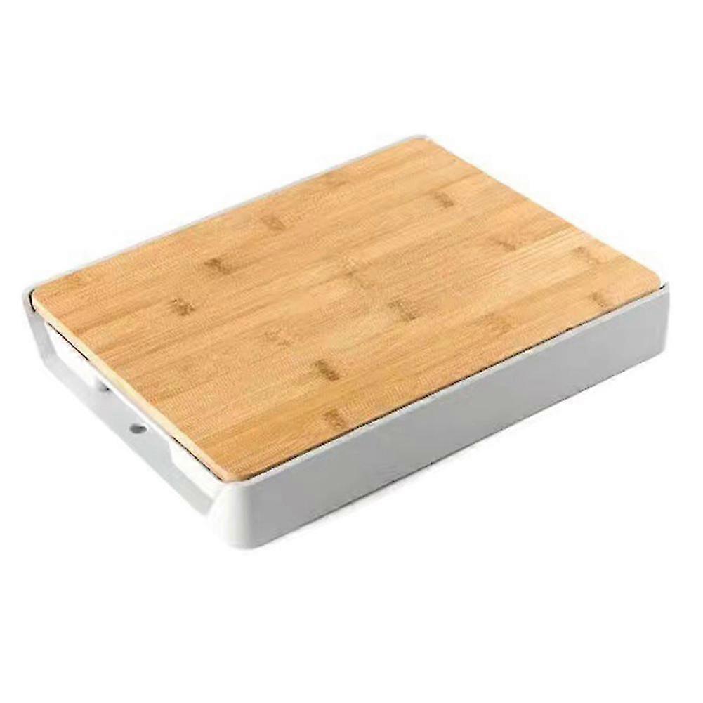 Kitchen Bamboo Chopping Board Plastic Drawer Type Cutting Board Kitchen Accessories Cutting Fruit B