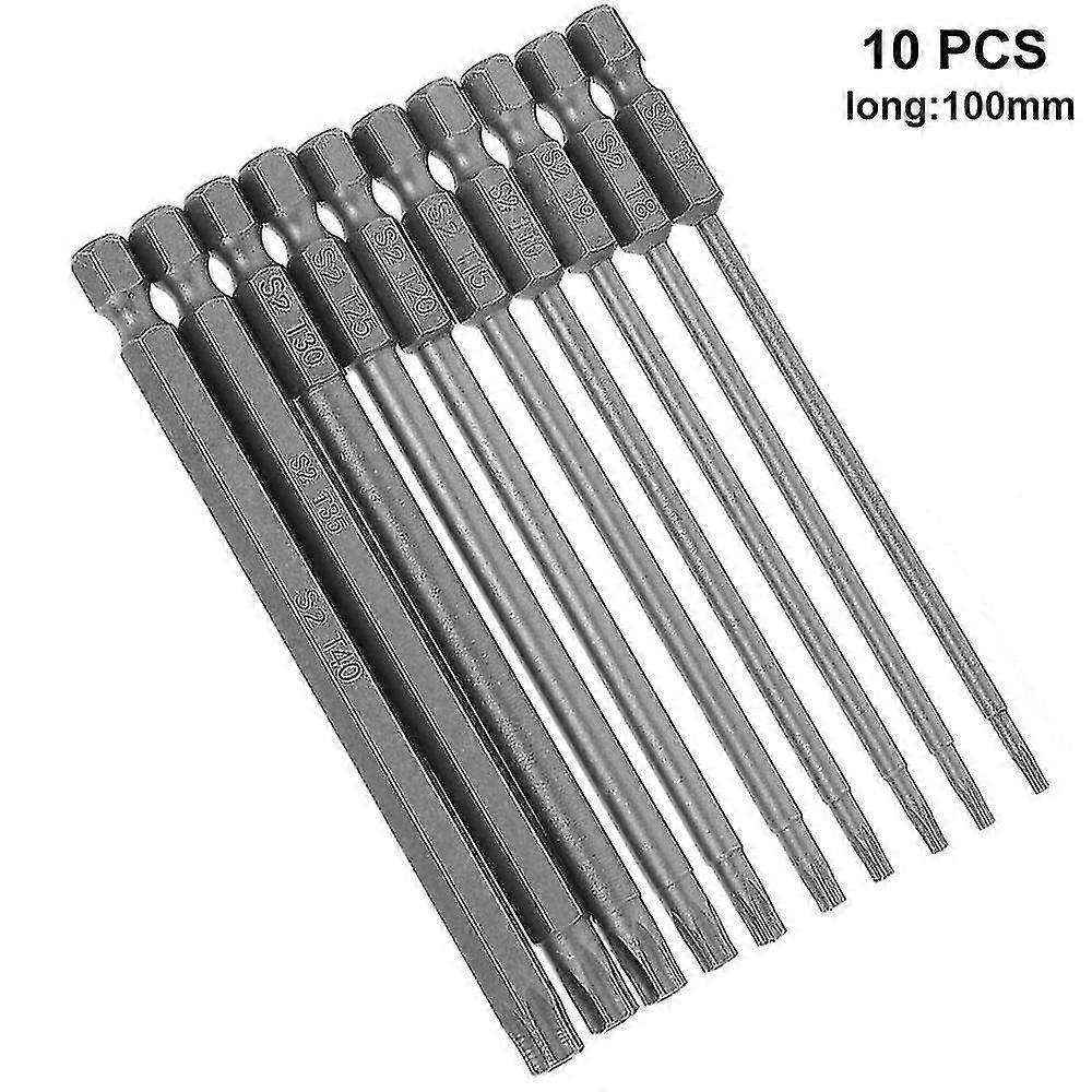 Torx Bits Set, Hex Shank S2 Premium Steel Torx Head Drill Bit Set, Mag