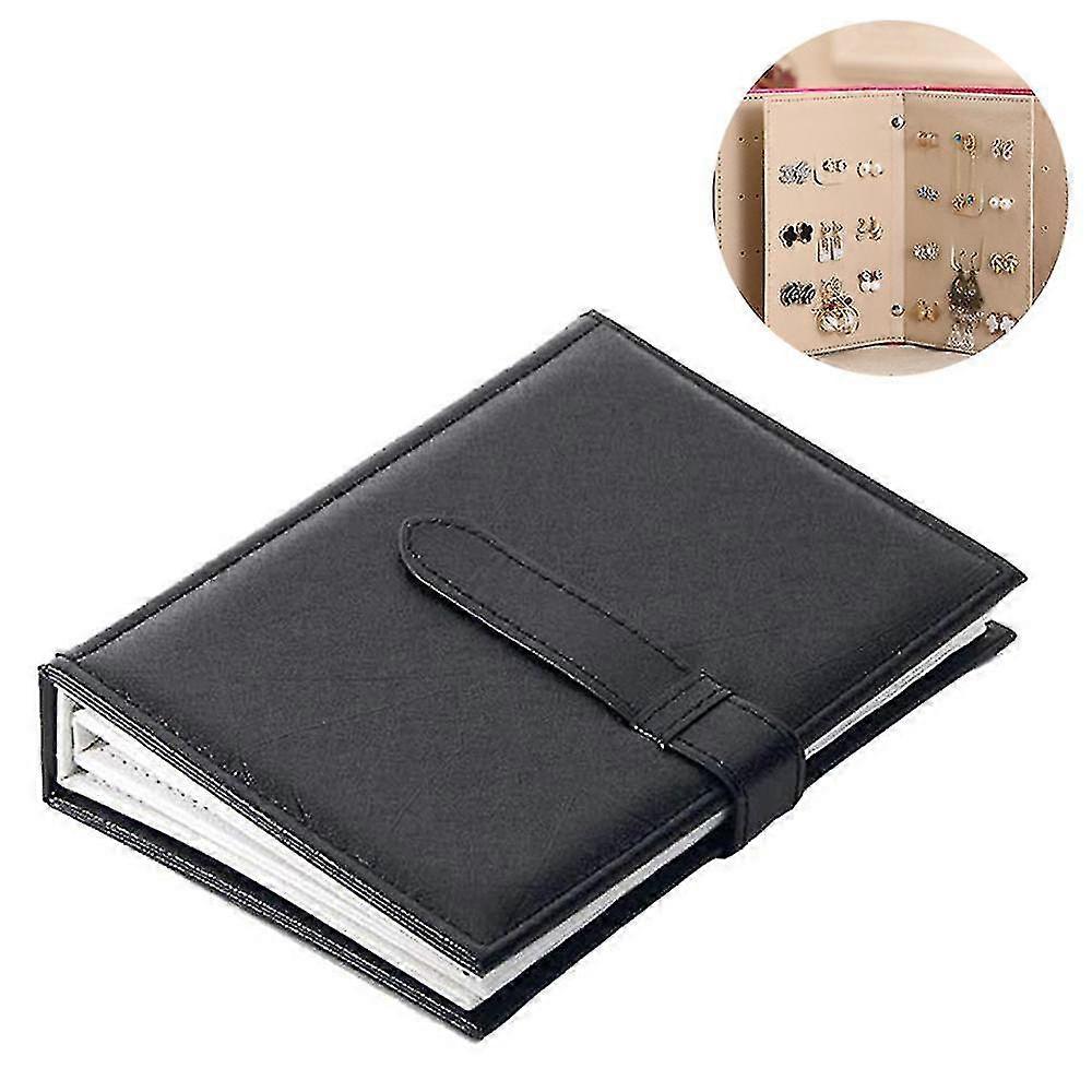 منظم القرط كتاب تصميم حامل القرط السفر مفصلي الأذن ستودز للكتب، قادرة على عقد 42 زوجا