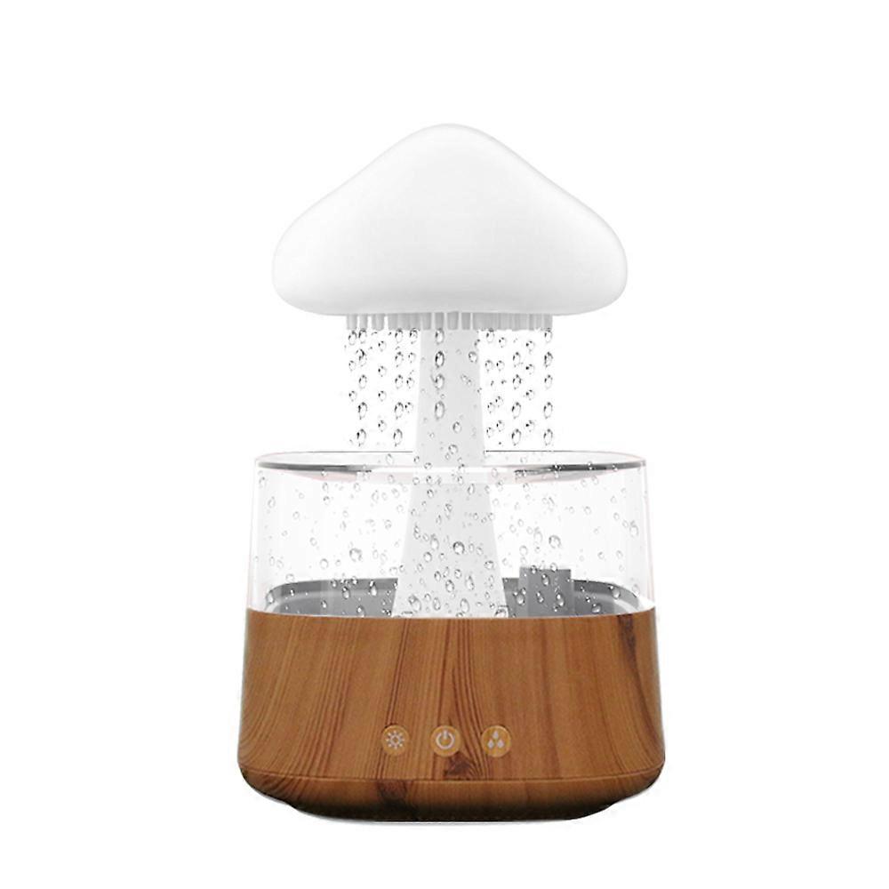 Night Light Aromatherapy Essential Oil Diffusers with 7 Colors LED Lights Micro Humidifier Desk Fountain Bedside Sleeping Relaxing Mood Water Drop Sou