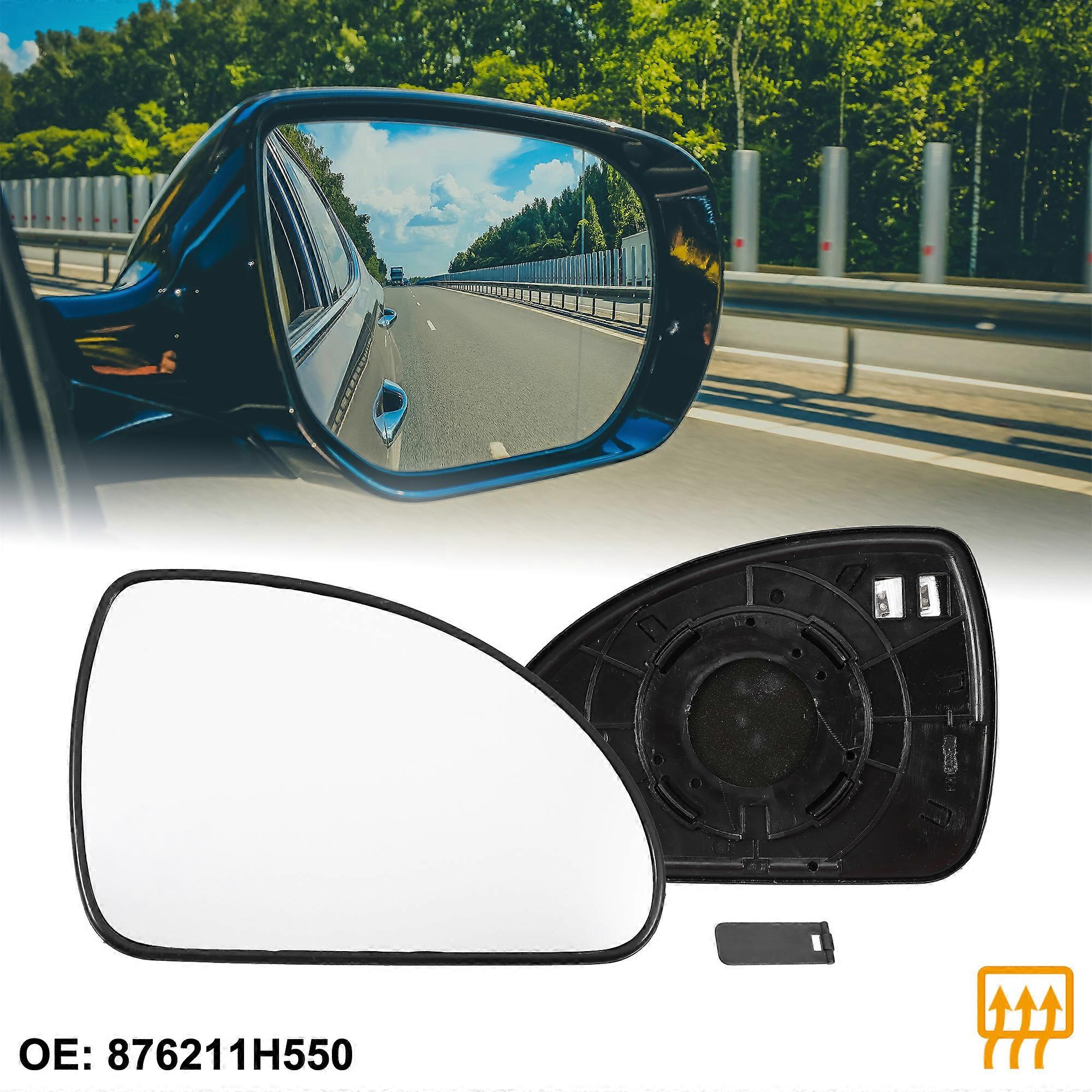 Uxcell Car Rearview Driver Side Heated Mirror Glass W/ Backing Plate Fit for Kia Ceed Exterior Parts Replacement