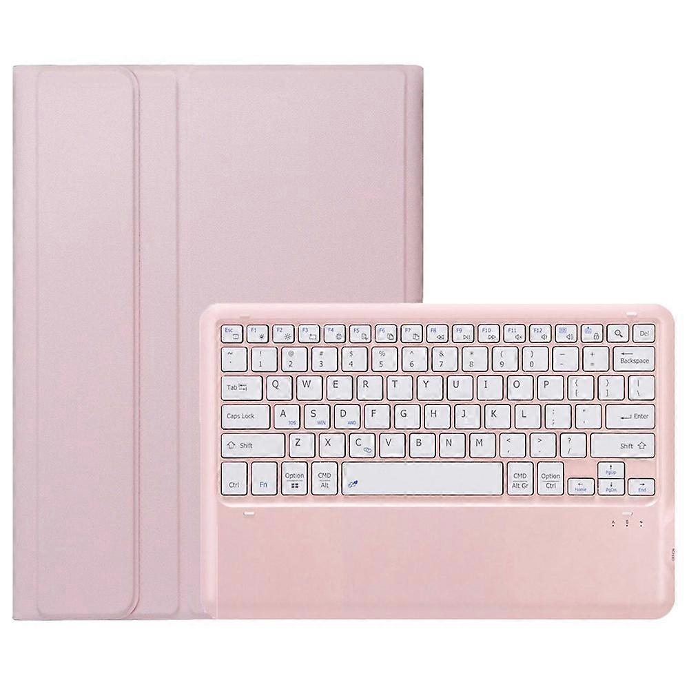 AH23 For Huawei MatePad Air (2024) Leather TPU Tablet Cover with Bluetooth Keyboard - Pink